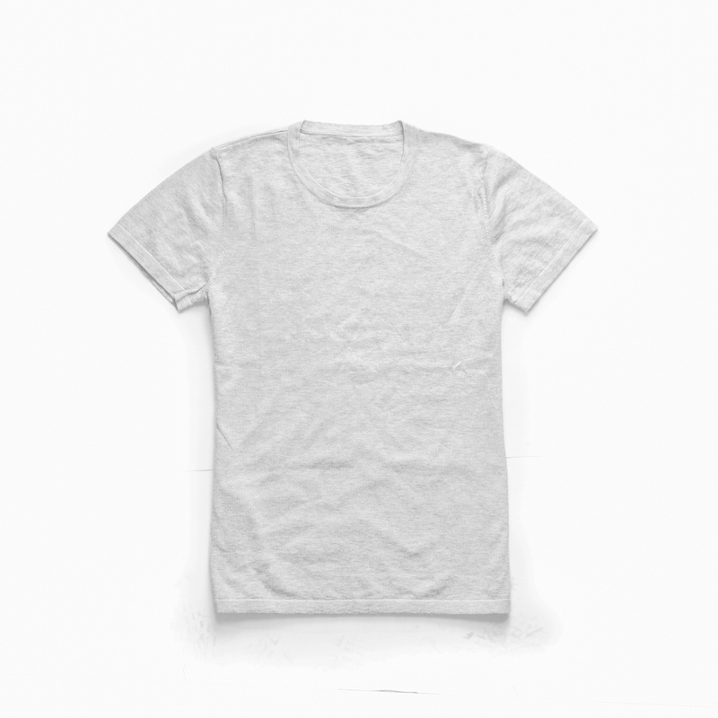 Gestricktes 16GG T-Shirt aus Baumwolle, gemischt mit Baumwolle