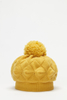 Pure Cashmere Checkerboard Plaid Pom-Pom-Mütze