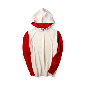 12GG PURE CASHMERE HOODIE IN KONTRASTFARBEN